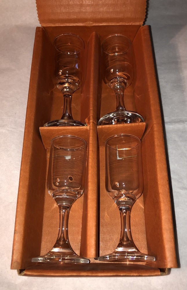 Vintage Libbey Mr. Pro Glassware 1 Oz. Cordial Glasses Home Bartender Set Of 4