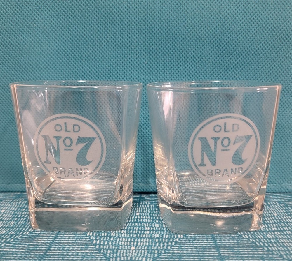 Jack Daniel’s Rocks Glass Whisky Low Ball Glasses Set Of 2