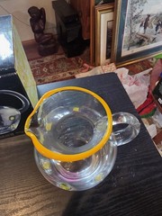 Artland Lemon Collection Hand Blown Large Pitcher 80 Oz. Lemonade