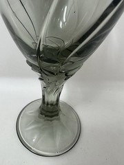NORITAKE Sweet Swirl Smoke Gray Water Goblets 7 3/8 Inch Iced tea
