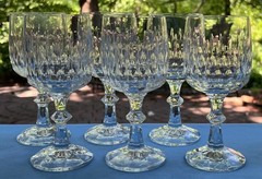 Set of SIX Schott-Zwiesel Flamenco 6 3/8″ Wine Glasses Goblets Germany