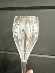 Princess House Heritage Pattern Crystal Champagne Tulip Glasses Set Of 4