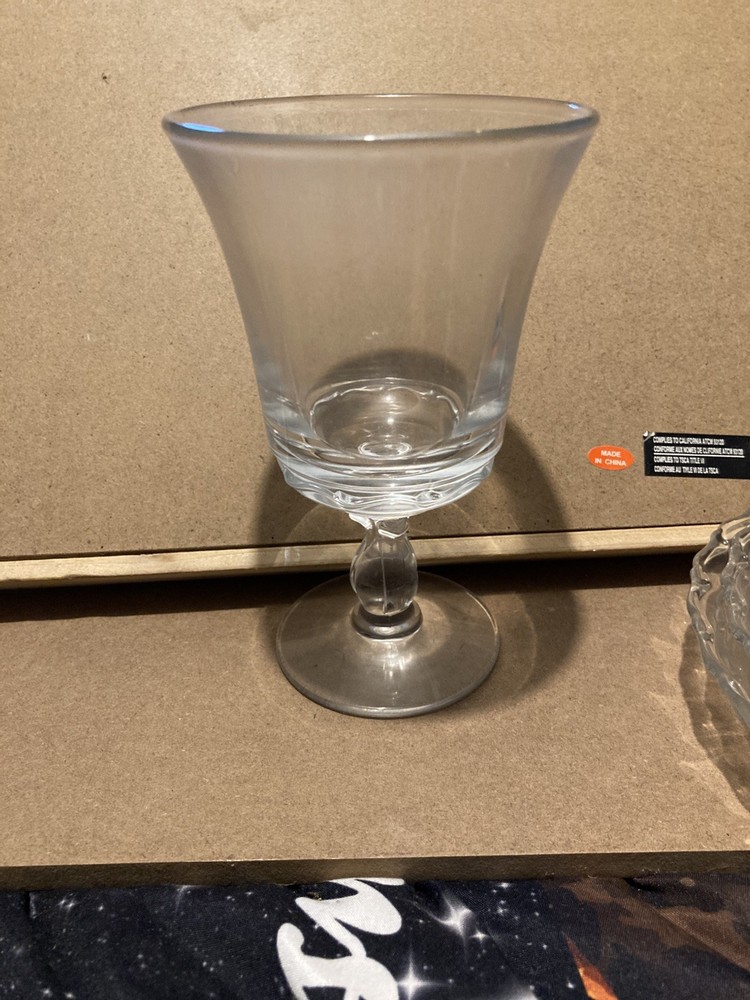 Fostoria Glass Crystal Glass Footed Iced Tea Tumbler 6″ Tall, Set of 6