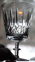 Vtg Set 7 EDINBURGH CRYSTAL ED130 Vertical Hand Cut Water Goblet Glasses SIGNED