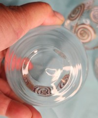 Set of 4 Vintage Atomic Design Roly Poly Cocktail Glasse