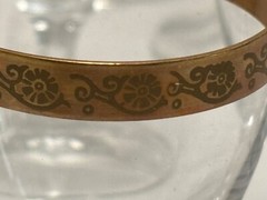 15 Antique Glasses Art Deco Gold Gilt Floral Rims 12 Cocktail 3 Cordial