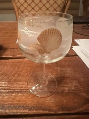 Shell Themed Wine Goblets, Set of 8