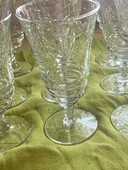 MINT 31-Pc Vintage Libbey Rock Sharpe «Arctic Rose» Elegant Glass Service
