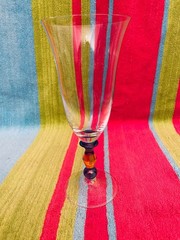 Vintage 3-Lot Mikasa Crystal Kensington 9″ Water Wine Footed Jewel Look Goblets