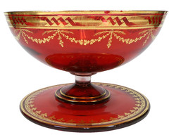 Gold Ruby Table Centerpiece Bowl Circa 1825 AL-27