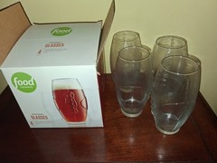 Food Network Football Glasses Set Of 4