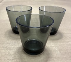 Set Of 3 Iittala Kartio Smoke 7 oz Glasses Finland
