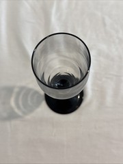 Modern Gothic Vintage Black Stem Luminarc Champagne Glasses Wine Flutes Set Of 4