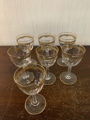 6 Wine Glasses Cooked Model Beethoven Saint Louis Crystal (Per Glass Price)
