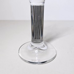 Vintage Set of 8 Thomas Colonna Graphic Black Stripes Cordial Glass Stemware
