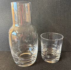 Tumble Up Glass Set Carafe & Drinking Glass Clear Glass Bedside Water