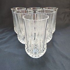 Cristal d’Arques Longchamp Highball Glasses Set of 6 5.5″ Vintage Crystal France