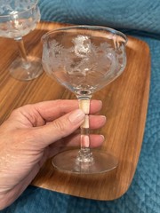 Central Glass Works Thistle Champagne Glass