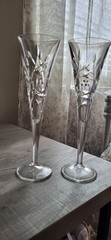 Pair Of Waterford Toasting Champagne Flutes