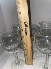 Vintage Crystal Wine Glasses W/ Rare Hexagon Stem Set Of 5 holiday entertaining