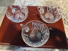 American Brilliant Cut Glass Fry #164 Punch/Sherbet Cups (Set of 3)