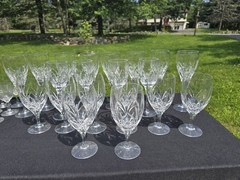 8 MARQUIS BY WATERFORD CAPRICE PLATINUM ICED BEVERAGE GLASS GOBLETS 16 OZ 7.5″