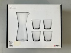 iittala ‘Kartio’ by Kaj Frank carafe pitcher + 4 tumblers set – NEW!