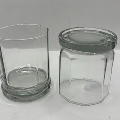 2 Anchor Hocking Essex Clear Double Old Fashioned Set Octagon Drink Tumblers Lot