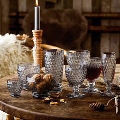Villeroy & Boch Boston Coloured Wasserglas Smoke Kristallglas 14 oz Set of 4