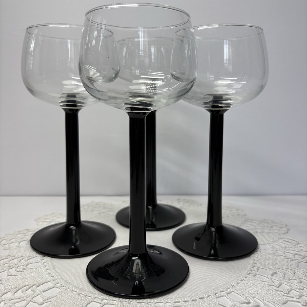 4 Cristal D’Arques Durand Domino Signature Collection Rhine Wine Glasses France