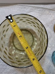 VTG Depression Glass Lot Of 6 Inverted Thumbprint Multicolored