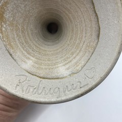 Studio Pottery Renaissance Wine Glass Goblet Communion Chalice Glazed 7”T signed