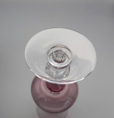 Vintage Fostoria Glass Cystal Stem DISTINCTION PLUM 7.25″ Water Goblet Marked