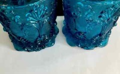 PORTIEUX EMPIRE GLASS CUP COLORED BLUE COLOR LE CREUSOT BACCARAT S LOUIS