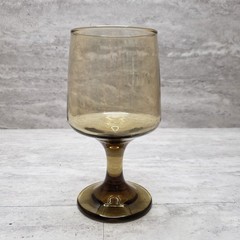 Vintage Libbey Goblet Tawny Accent Smoked Amber Glass Replacement
