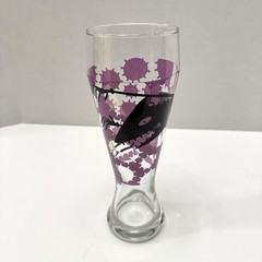 Ritzenhoff Mark Oliver Beer Glass Purple Cartoon Design Signed 18cm