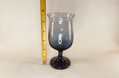 Vintage Libbey Connoisseur Dusky Blue Tulip Drinking Glass / Goblet, 5 5/8” Tall