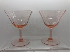 Tiffin Franciscan Pink Depression 4 3/8” Low Sherbet #14196 Set Of 4
