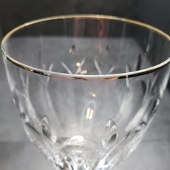 Vintage Gold Trim Goblets Gorham Crystal Royal Devon