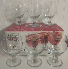 Libbey Cool Cocktails 6pc Sassy Samba Glasses, Clear, Goblet Style 19.25oz