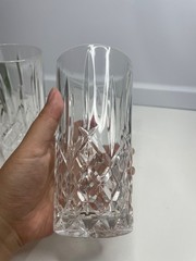 set of 2 Waterford Marquis Markham Highball Glasses Crystal Clear Cut Tumbler