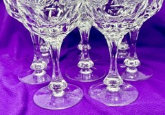 Set Of 8 Mikasa Buckingham Water Goblet/Wine Glasses 7″ Tall Rare Discontinued P