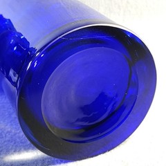 Colonial Williamsburg Cobalt Blue Shrub Glasses Set of 4 + Pitcher MCM Vintage