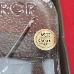 Vintage RCR Crystal Glass Blower Plate Limited Edition Italian Plaque Slab