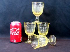 4 NORITAKE Provincial HONEY YELLOW BEVERAGE Water 4 5/8″