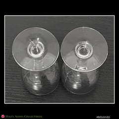 Set of 2 Vintage Tiny Stemmed Glass Cordial Glasses