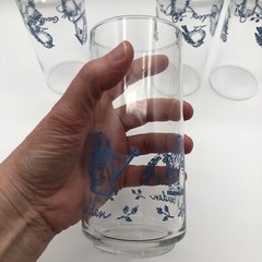 4 Vintage Libbey Livingware In The Garden Glass Tumbler Glasses Match Corelle