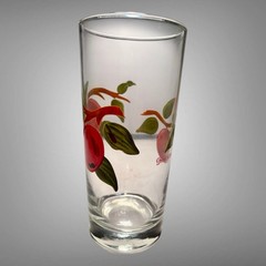 Set of 5 Franciscan Apple 6 1/4″ Tall Glass Tumblers 15 Oz Juice Iced Tea
