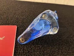 Sky Blue Parrots In Baccarat Crystal
