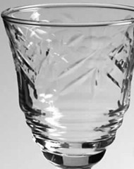 Libbey Rock Sharpe Arctic Rose Wine Glasses 4 Set 1940’s Star David Base 7.25”